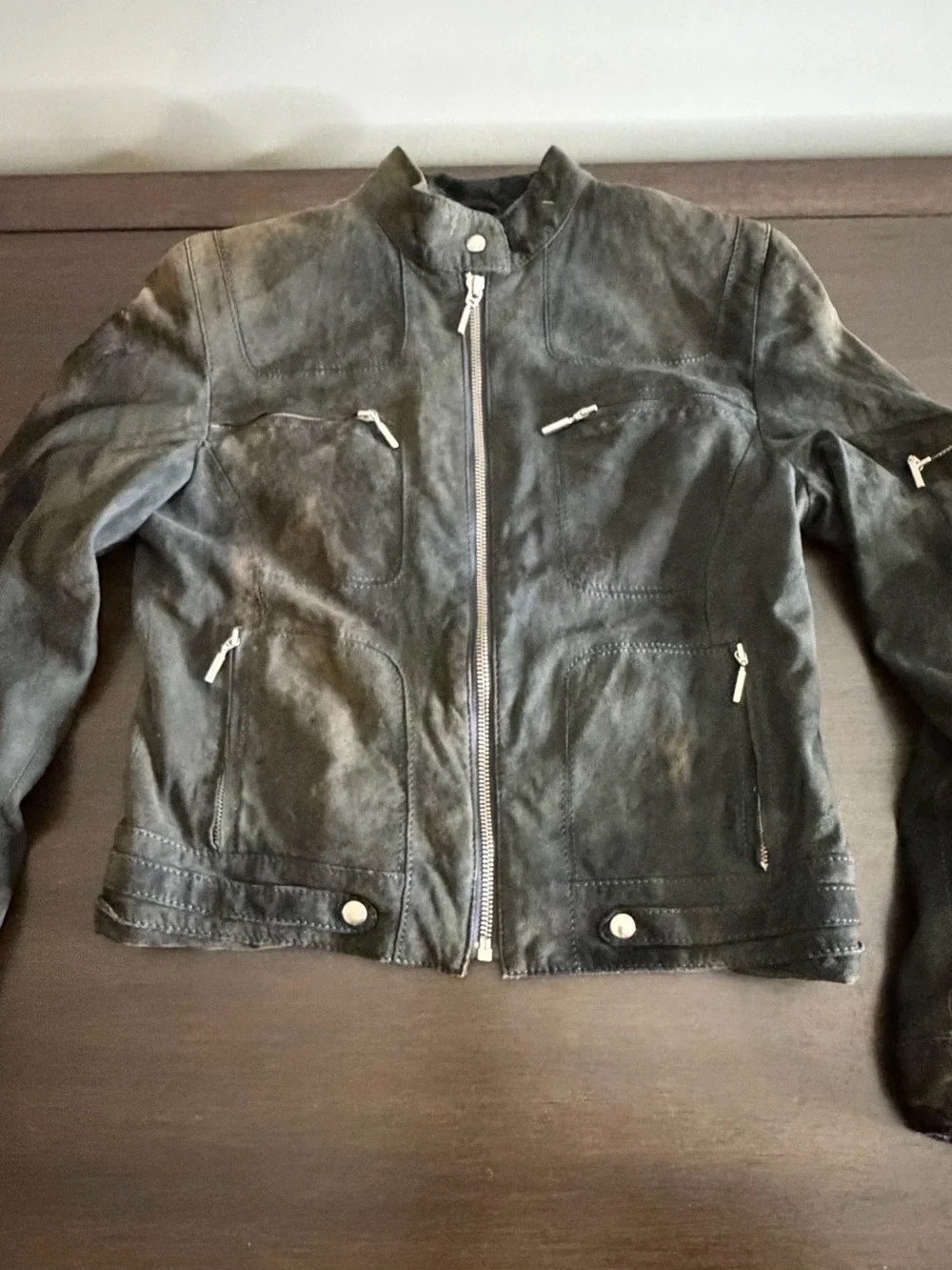 ARMA Genuine Leather Moto Jacket Black EU 36